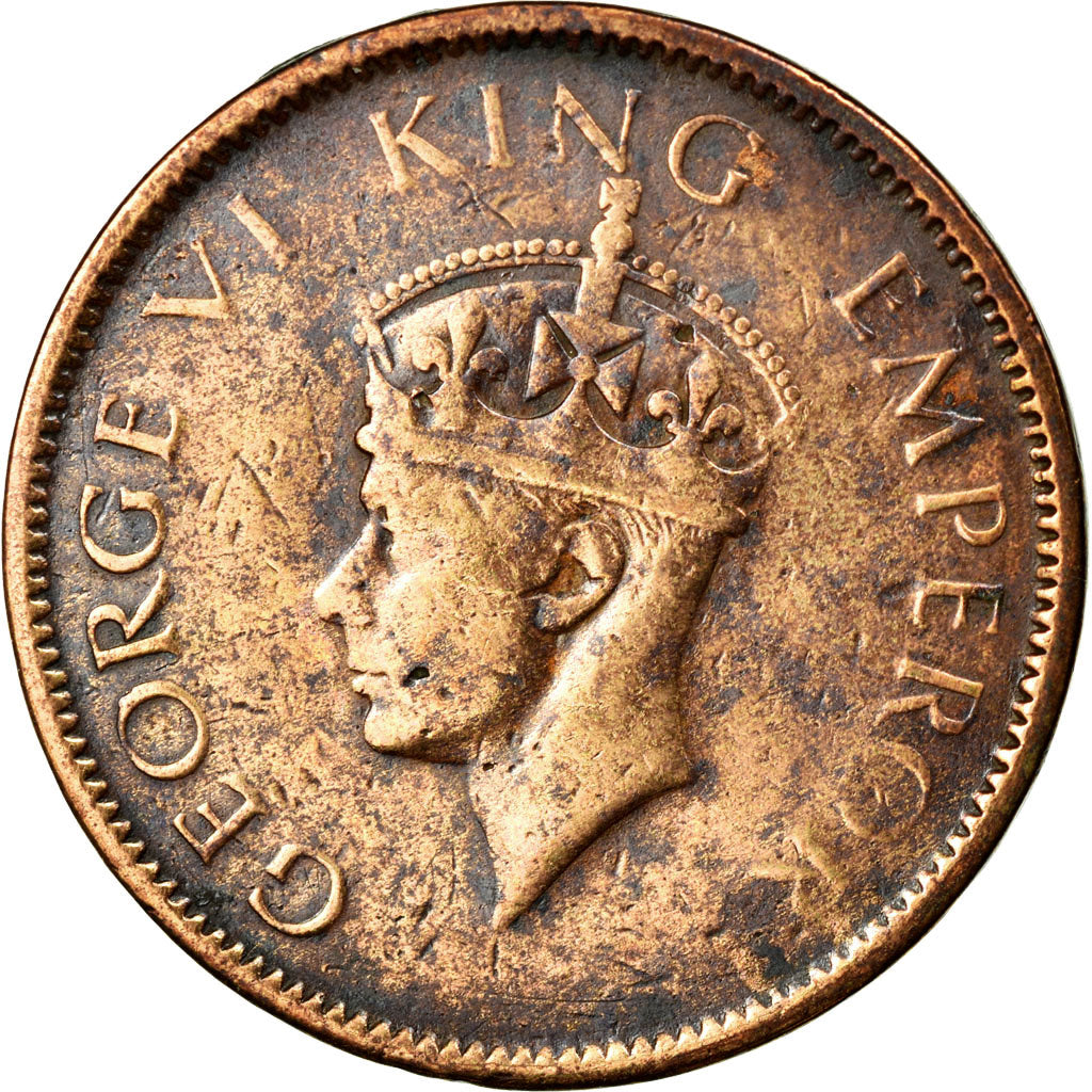 Monnaie, INDIA-BRITISH, George VI, 1/4 Anna, 1942, TB+, Bronze, KM:531