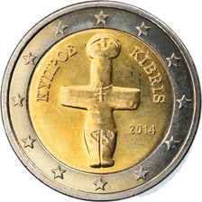 Chipre, 2 Euro, 2014, SC, Bimetálico, KM:85
