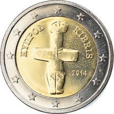 Chipre, 2 Euro, 2014, SC, Bimetálico, KM:85