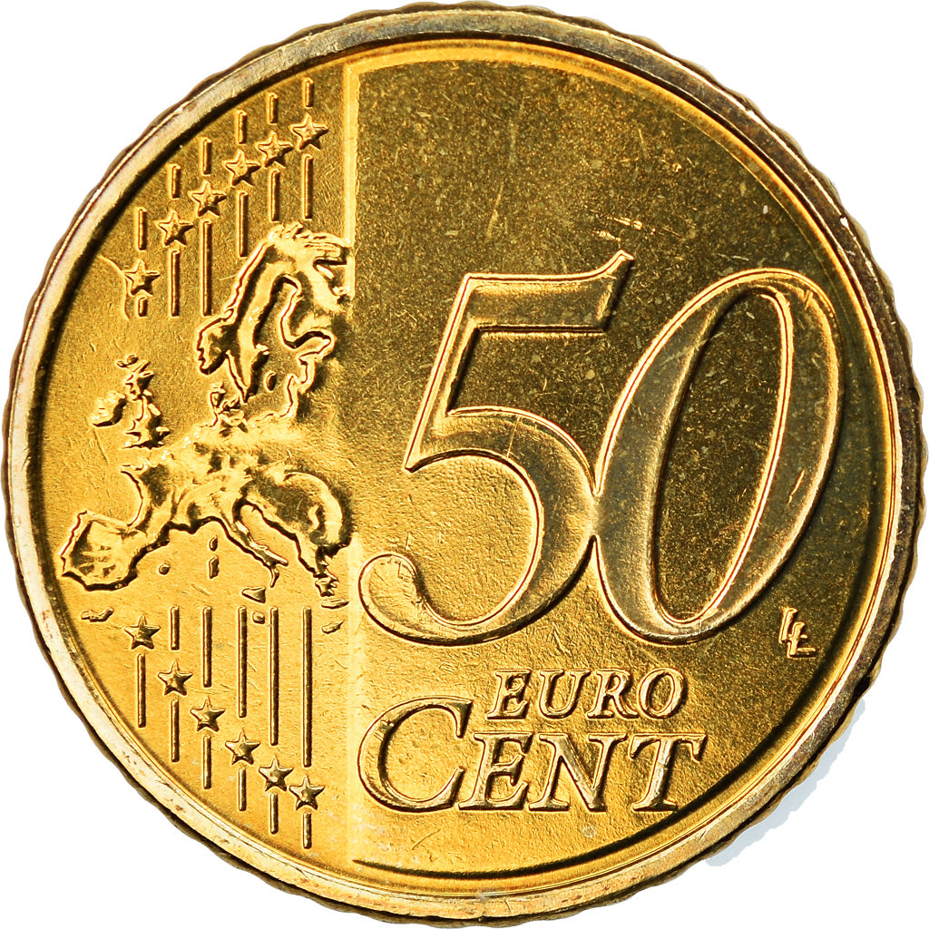 Cyprus, 50 Euro Cent, 2014, MS(63), Brass, KM:New