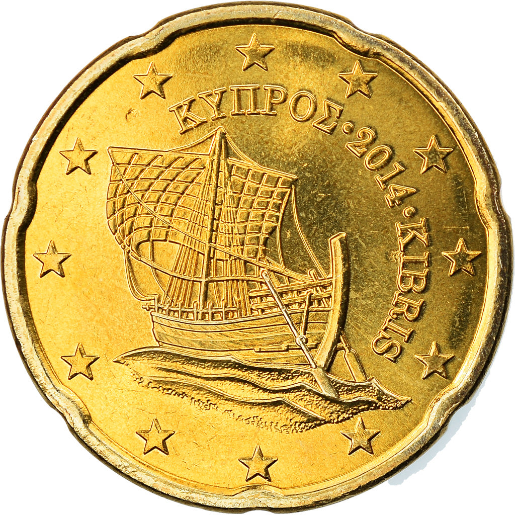 Cipro, 20 Euro Cent, 2014, SPL, Ottone, KM:New