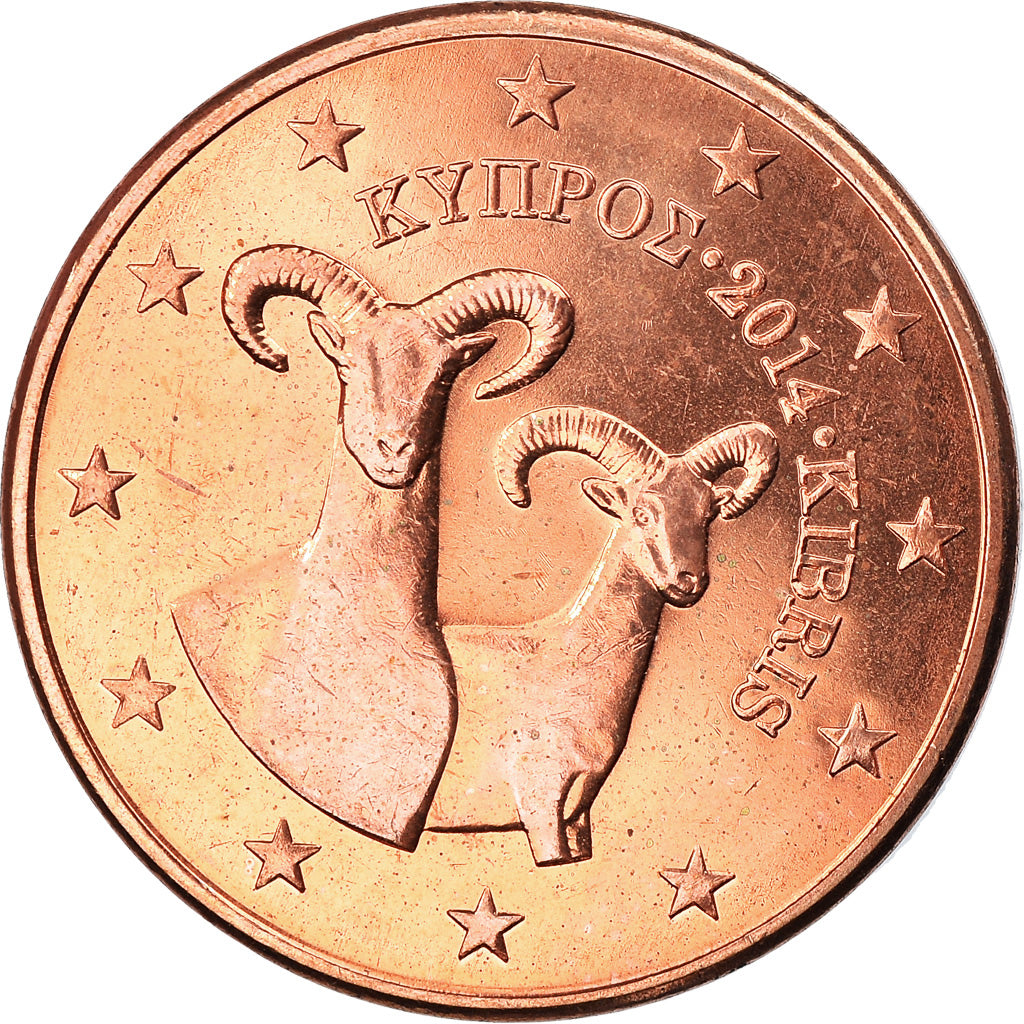 Cyprus, 5 Euro Cent, 2014, MS(63), Copper Plated Steel, KM:New