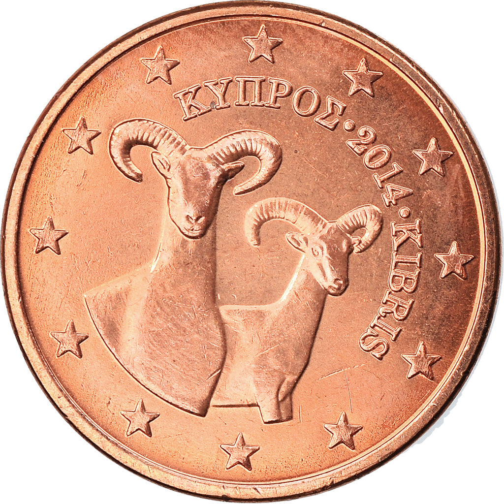 Zypern, Euro Cent, 2014, UNZ, Copper Plated Steel, KM:New