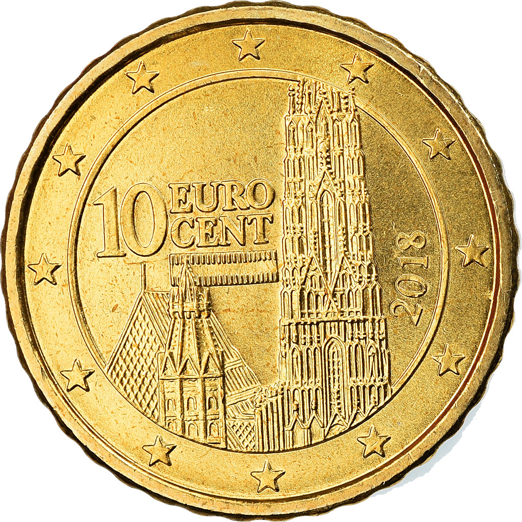 Oostenrijk, 10 Euro Cent, 2018, FDC, Tin, KM:New