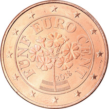 Austria, 5 Euro Cent, 2018, MS(65-70), Copper Plated Steel, KM:New