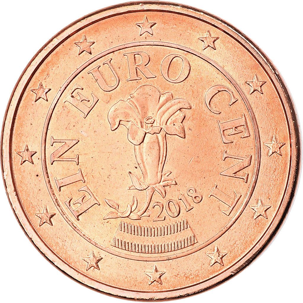 Oostenrijk, Euro Cent, 2018, FDC, Copper Plated Steel, KM:New