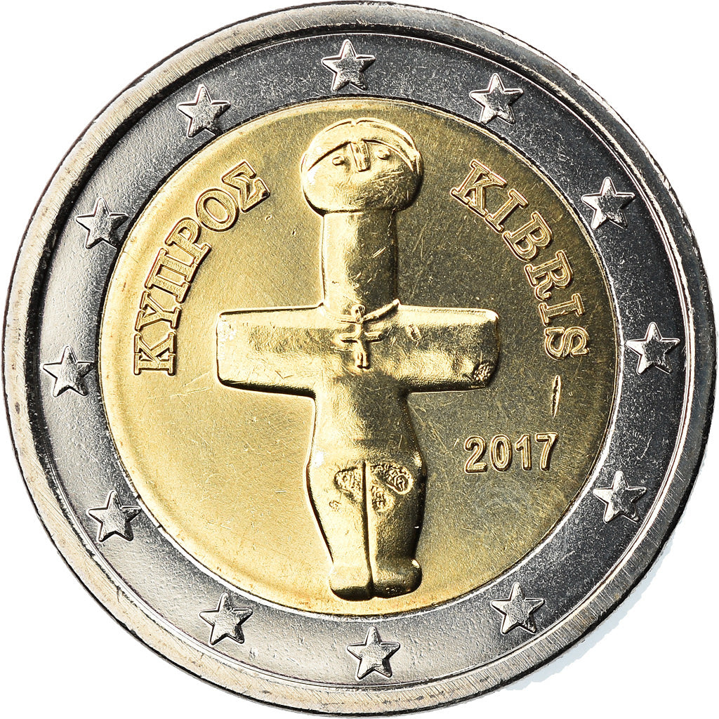 Chipre, 2 Euro, 2017, FDC, Bimetálico, KM:New