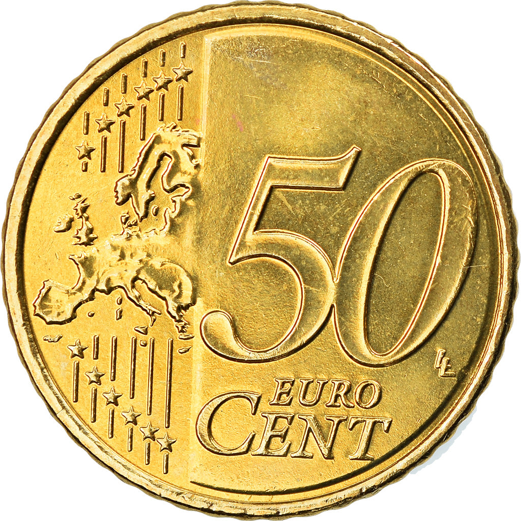 Cyprus, 50 Euro Cent, 2017, MS(63), Brass, KM:New