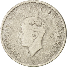 INDIA BRITÁNICA, George VI, 1/4 Rupee, 1940, BC+, Plata, KM:545