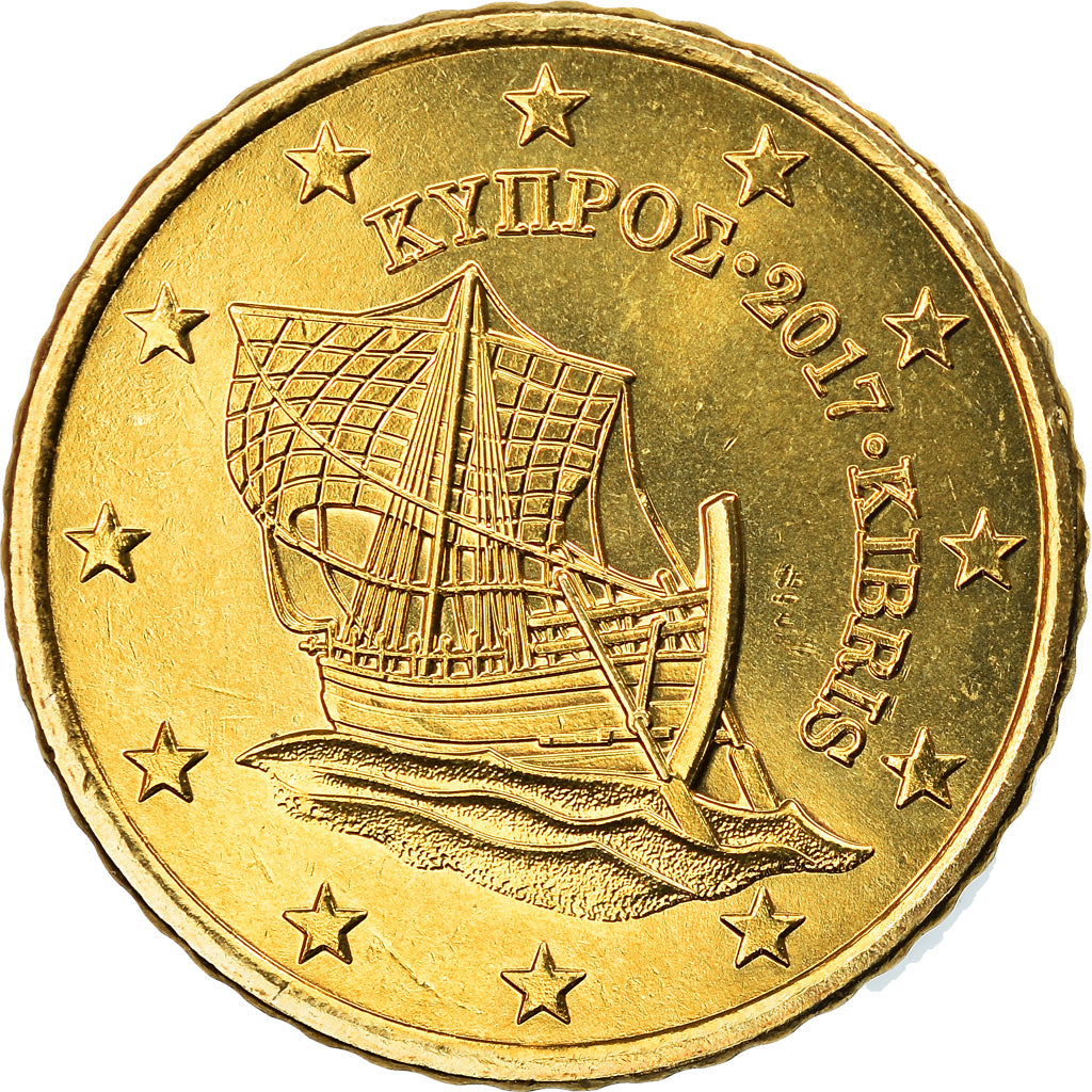 Zypern, 50 Euro Cent, 2017, UNZ, Messing, KM:New