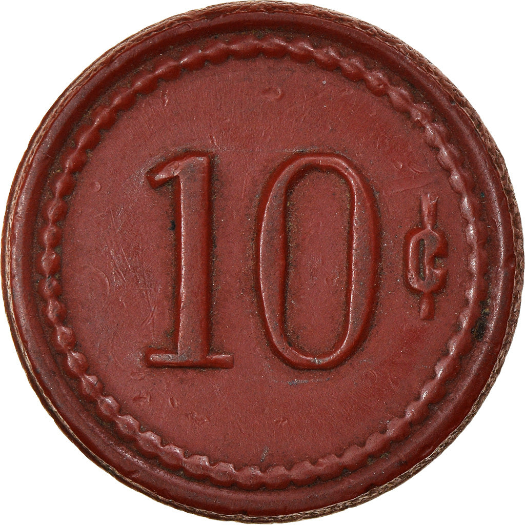 Chile, Token, 10 Centavos, F.C.U, Antofagasta, AU(50-53)