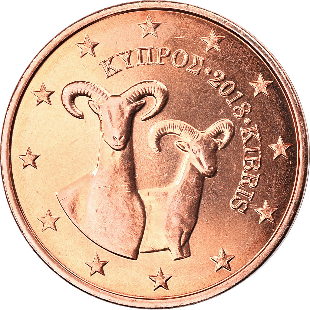 Cipro, 2 Euro Cent, 2018, SPL, Acciaio placcato rame, KM:New