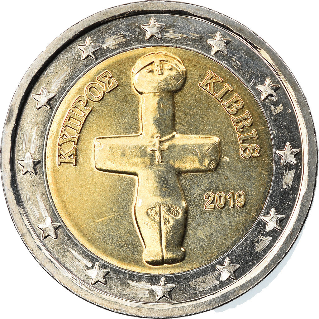 Cyprus, 2 Euro, 2019, MS(63), Bi-Metallic, KM:New