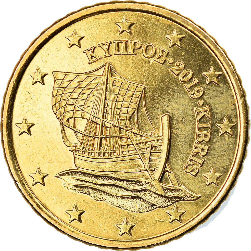 Chipre, 50 Euro Cent, 2019, SC, Latón, KM:New