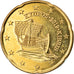 Cipro, 20 Euro Cent, 2019, SPL, Ottone, KM:New