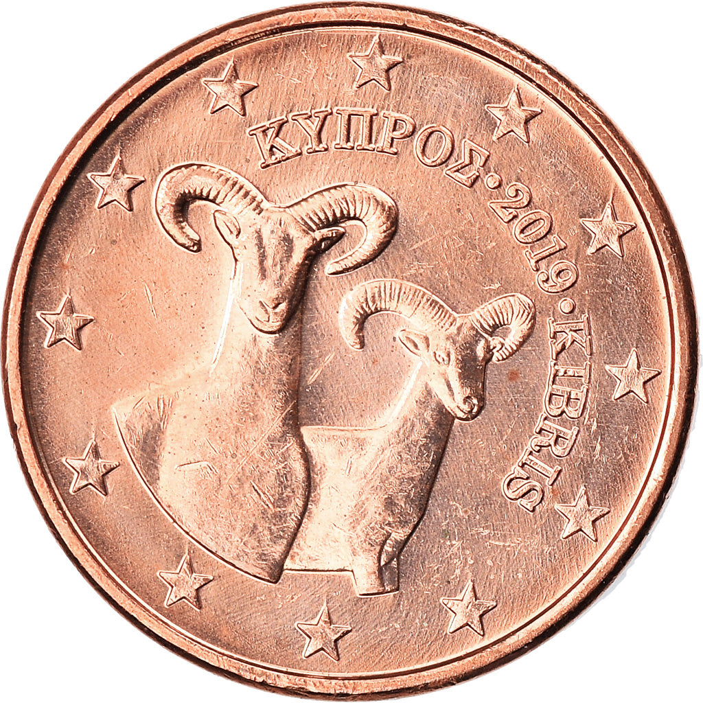 Cipro, Euro Cent, 2019, SPL, Acciaio placcato rame, KM:New
