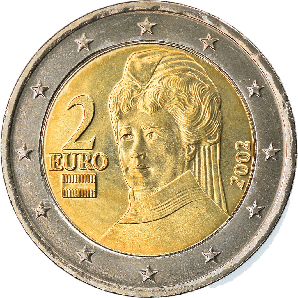 Austria, 2 Euro, 2002, Vienna, MS(63), Bimetaliczny, KM:3089