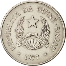 Guinea-Bissau, 5 Pesos, 1977, AU(55-58), Copper-nickel, KM:20