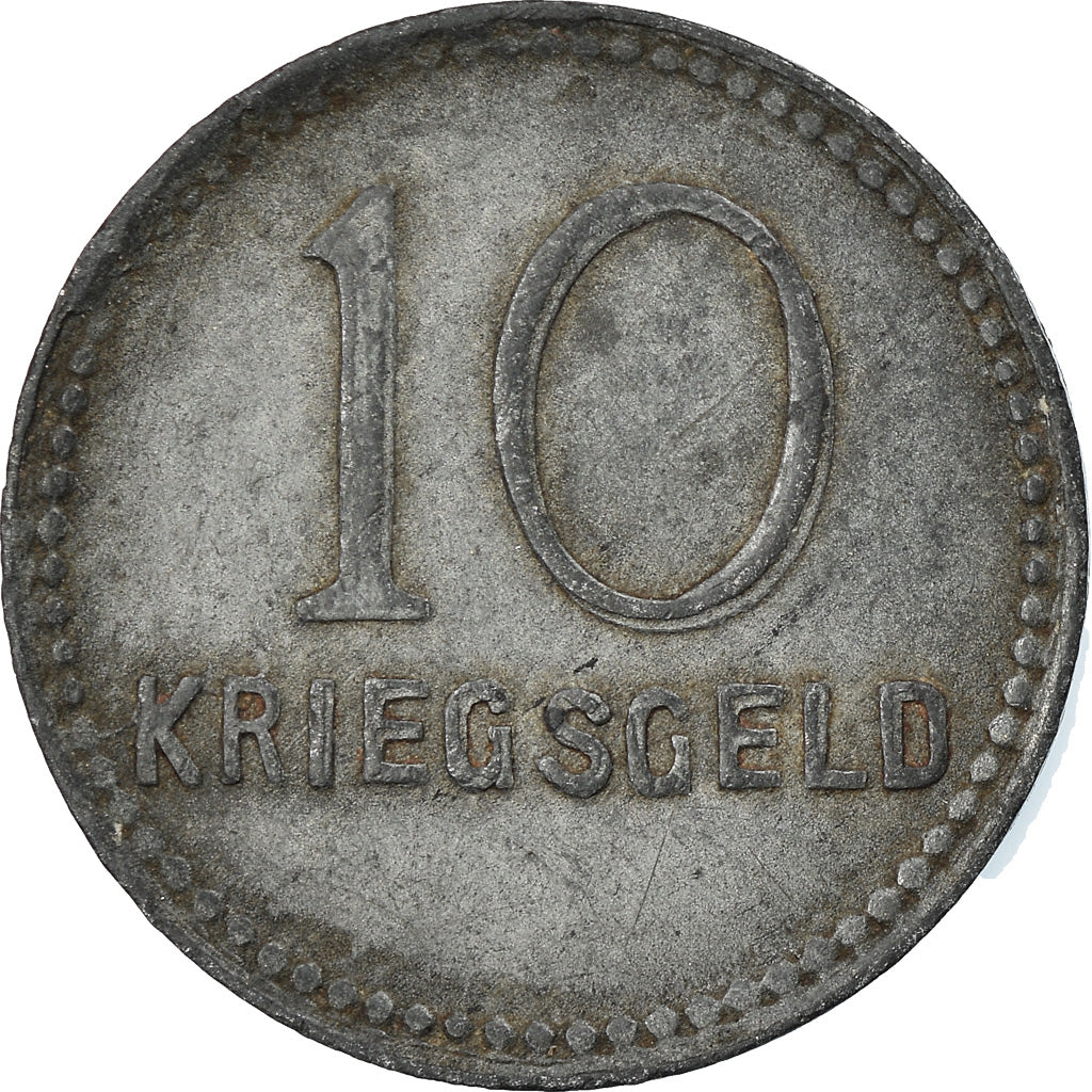 Coin, Germany, Kriegsgeld, Kaiserlautern, 10 Pfennig, 1917, EF(40-45), Zinc