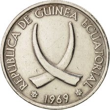 Guinea Ecuatorial, 5 Pesetas, 1969, MBC+, Cobre - níquel, KM:2
