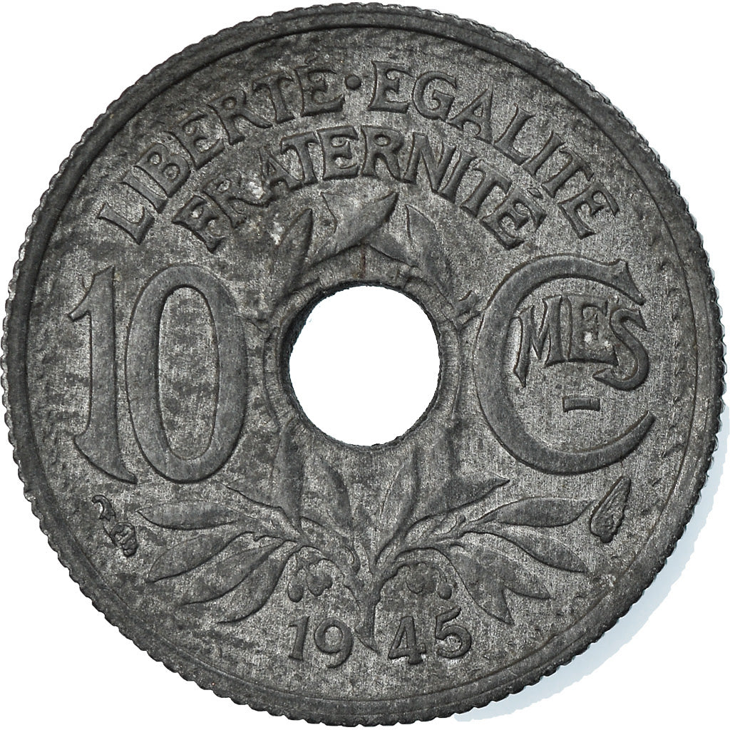 Coin, France, Lindauer, 10 Centimes, 1945, Paris, Petit module, EF(40-45), Zinc
