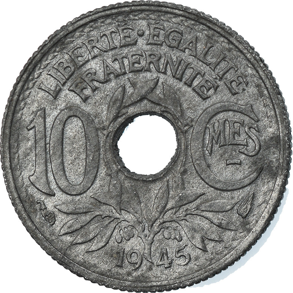Coin, France, Lindauer, 10 Centimes, 1945, Paris, Petit module, VF(30-35), Zinc