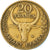 Coin, Madagascar, 20 Francs, 4 Ariary, 1971, Paris, EF(40-45), Aluminum-Bronze