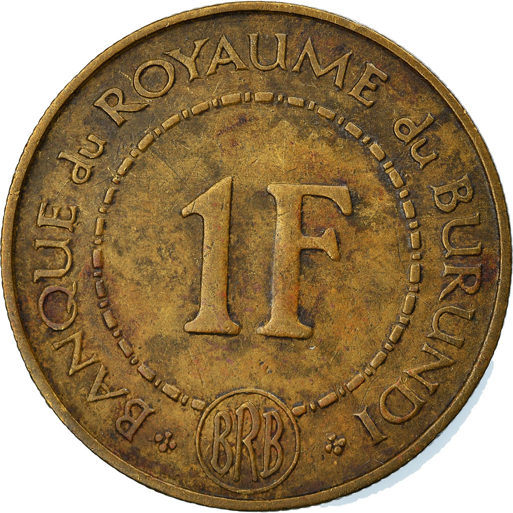 Coin, Burundi, Franc, 1965, EF(40-45), Brass, KM:6