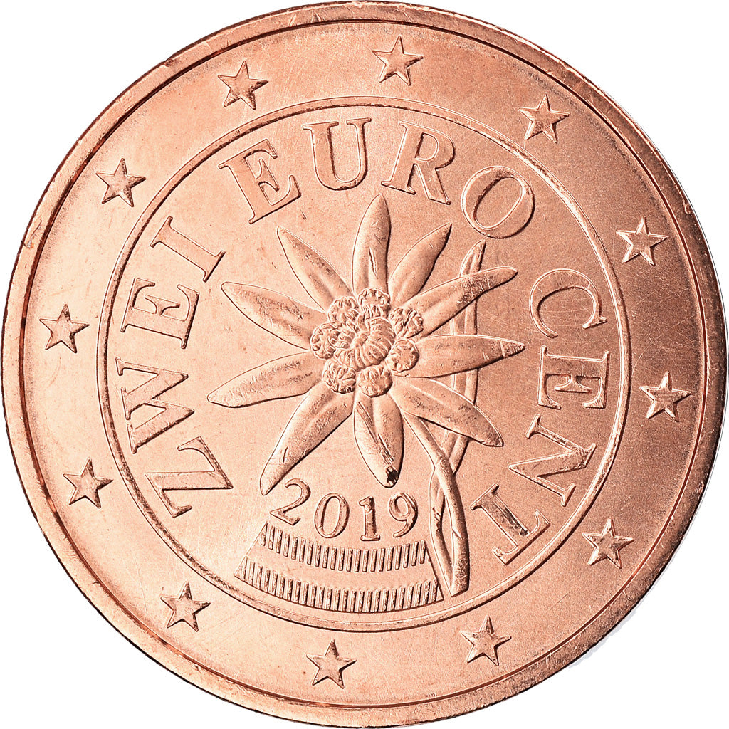 Oostenrijk, 2 Euro Cent, 2019, PR, Copper Plated Steel, KM:New