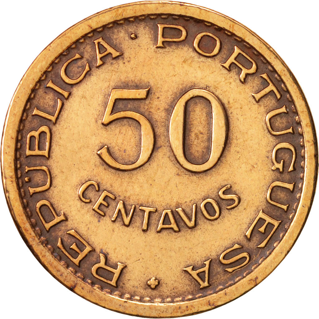Guinea-Bissau, 50 Centavos, 1952, AU(50-53), Bronze, KM:8