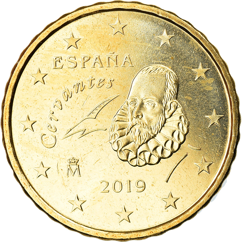 Espanha, 10 Euro Cent, 2019, MS(63), Latão, KM:New