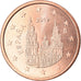 Espanha, 5 Euro Cent, 2019, AU(55-58), Aço Cromado a Cobre, KM:New