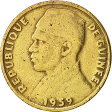 Guinea, 10 Francs, 1959, VF(30-35), Aluminum-Bronze, KM:2