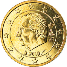 Belgium, 50 Euro Cent, 2010, Brussels, MS(63), Brass, KM:279