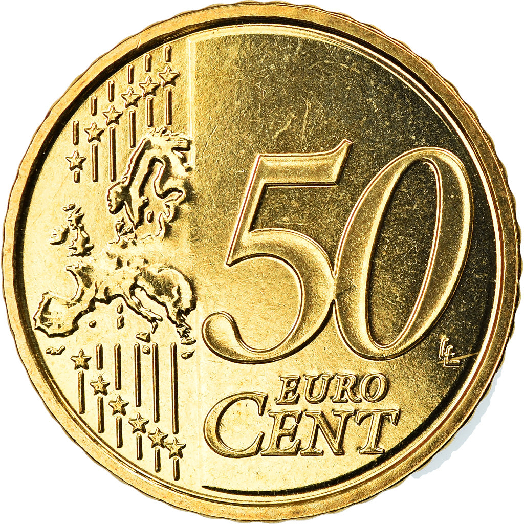 Belgium, 50 Euro Cent, 2010, Brussels, MS(63), Brass, KM:279