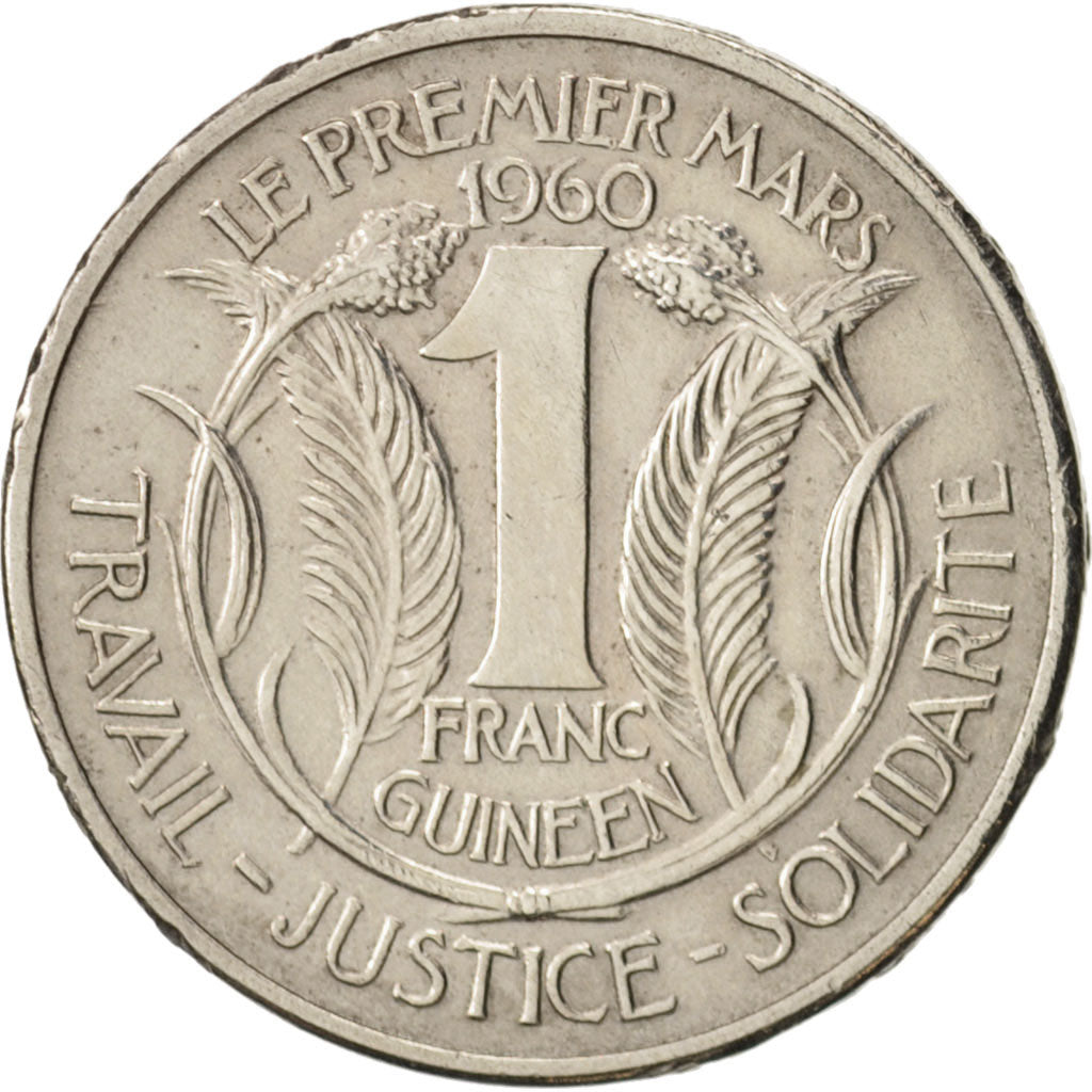 Guinea, Franc, 1962, SS+, Copper-nickel, KM:4