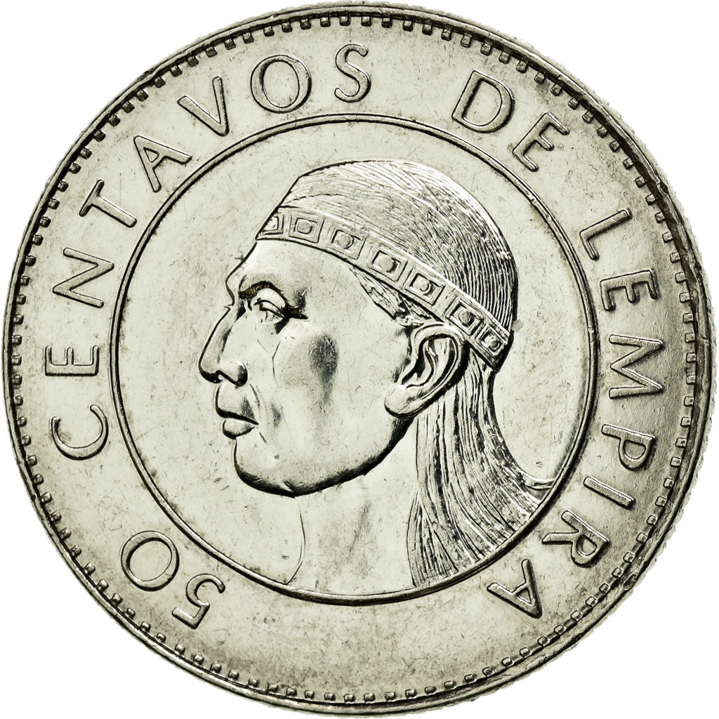Moneta, Honduras, 50 Centavos, 1991, AU(55-58), Nickel platerowany stalą
