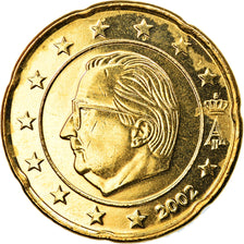 België, 20 Euro Cent, 2002, Brussels, FDC, Tin, KM:228