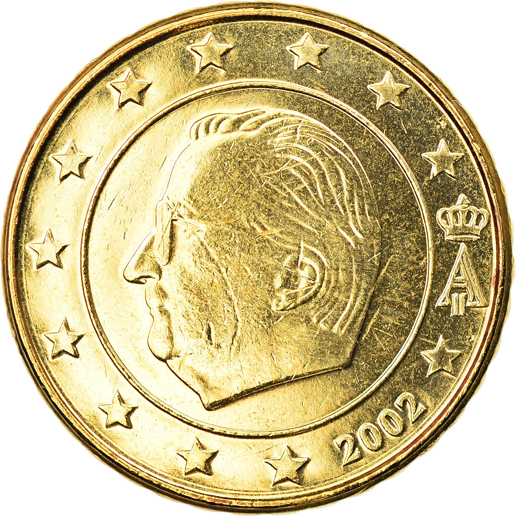 Belgium, 10 Euro Cent, 2002, Brussels, MS(65-70), Brass, KM:227