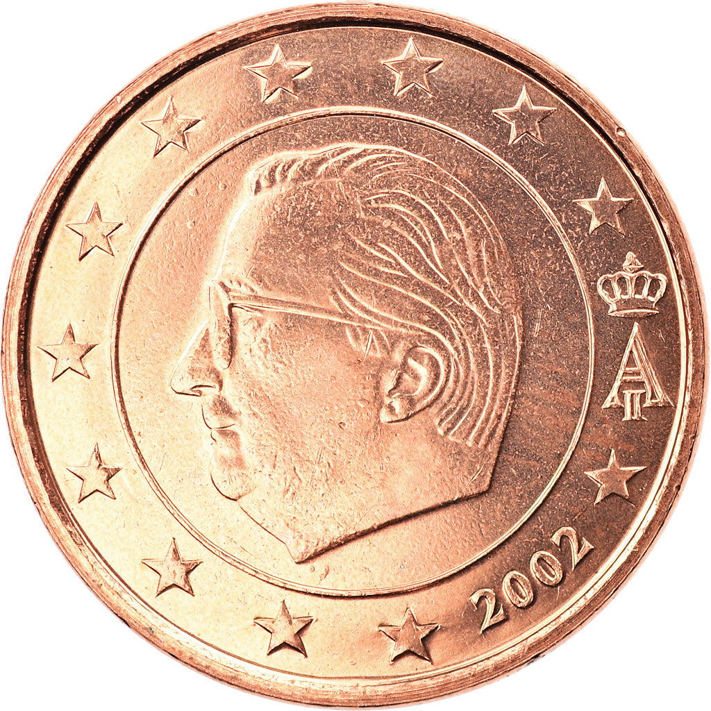 Belgium, 5 Euro Cent, 2002, Brussels, MS(65-70), Copper Plated Steel, KM:226