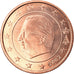Bélgica, 5 Euro Cent, 2002, Brussels, MS(65-70), Aço Cromado a Cobre, KM:226