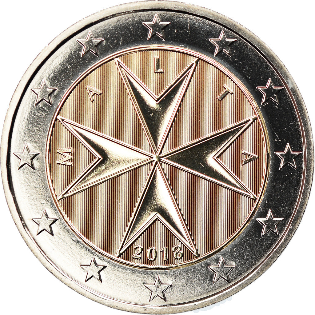 Malta, 2 Euro, 2018, FDC, Bimetálico, KM:New