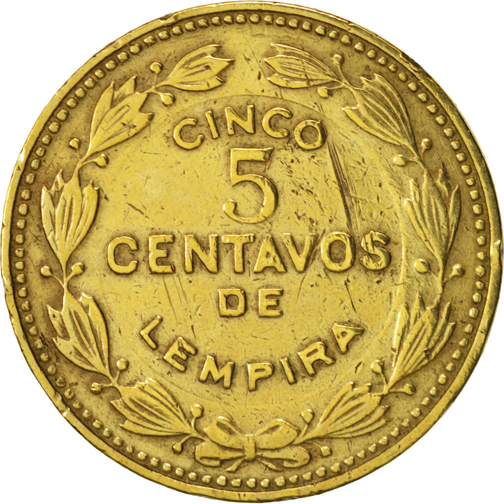 Honduras, 5 Centavos, 1975, SS+, Brass, KM:72.2a