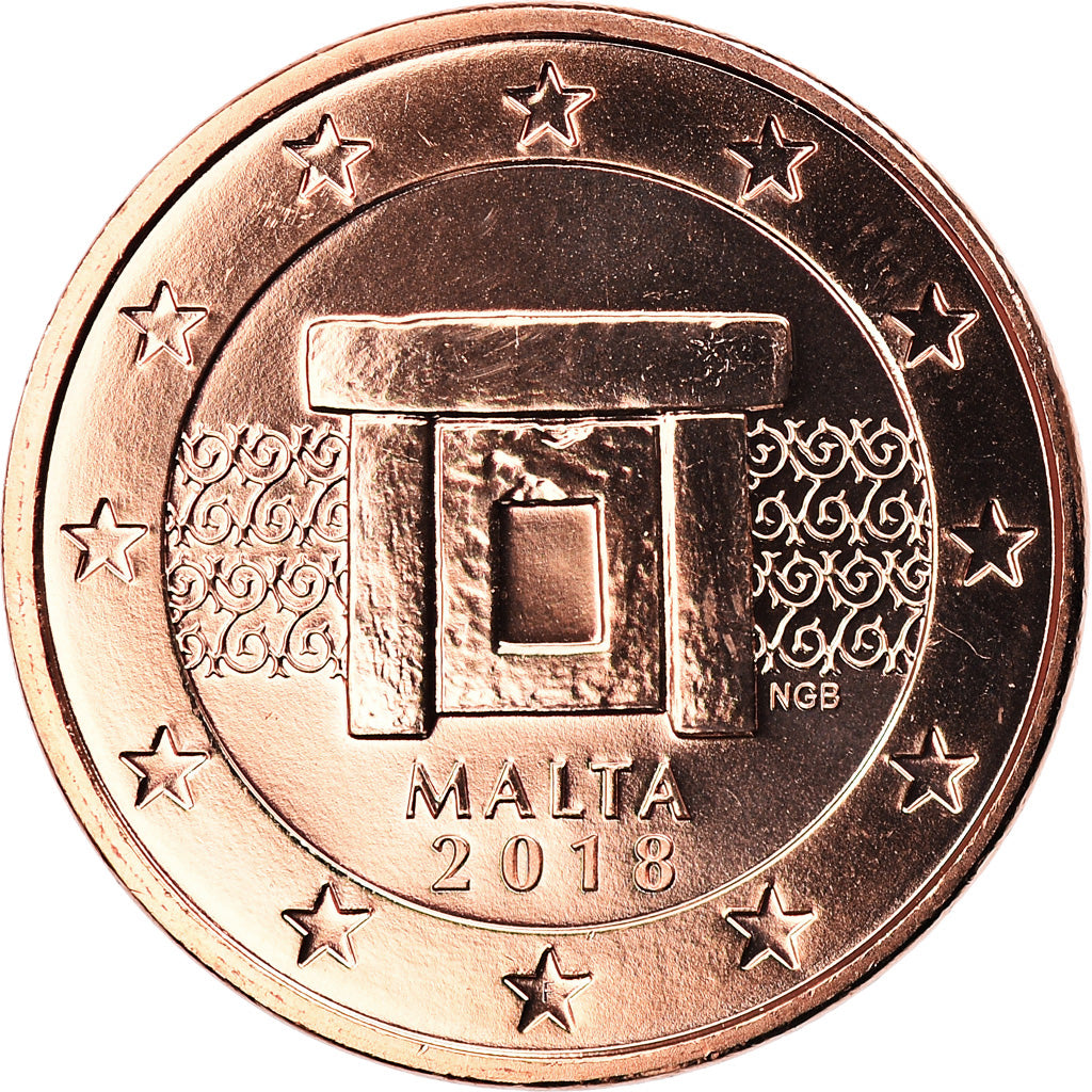 Malta, 5 Euro Cent, 2018, MS(65-70), Copper Plated Steel, KM:New
