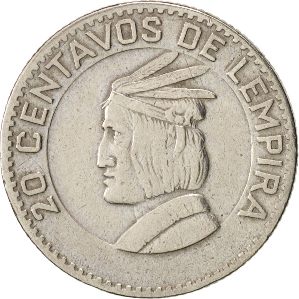 Honduras, 20 Centavos, 1967, AU(50-53), Copper-nickel, KM:79