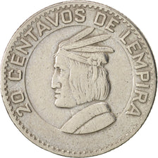 Honduras, 20 Centavos, 1967, AU(50-53), Copper-nickel, KM:79
