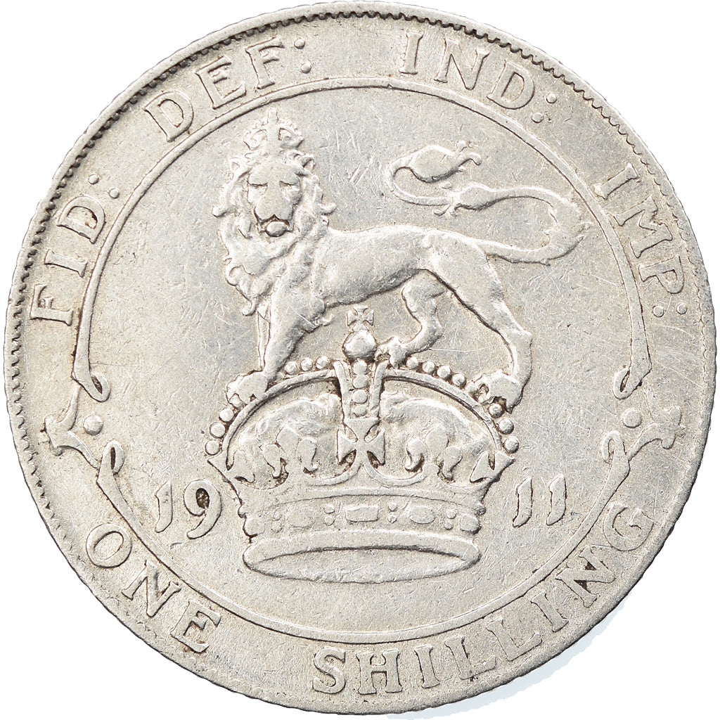 Coin, Great Britain, George V, Shilling, 1911, AU(50-53), Silver, KM:816