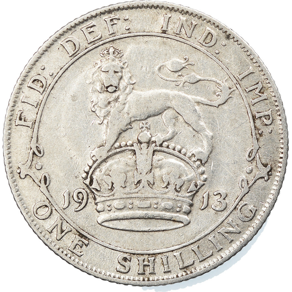 Coin, Great Britain, George V, Shilling, 1913, EF(40-45), Silver, KM:816