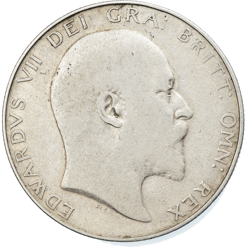 Coin, Great Britain, Edward VII, 1/2 Crown, 1906, VF(30-35), Silver, KM:802