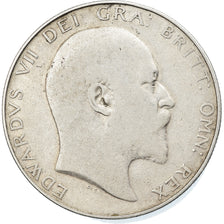Coin, Great Britain, Edward VII, 1/2 Crown, 1906, VF(30-35), Silver, KM:802